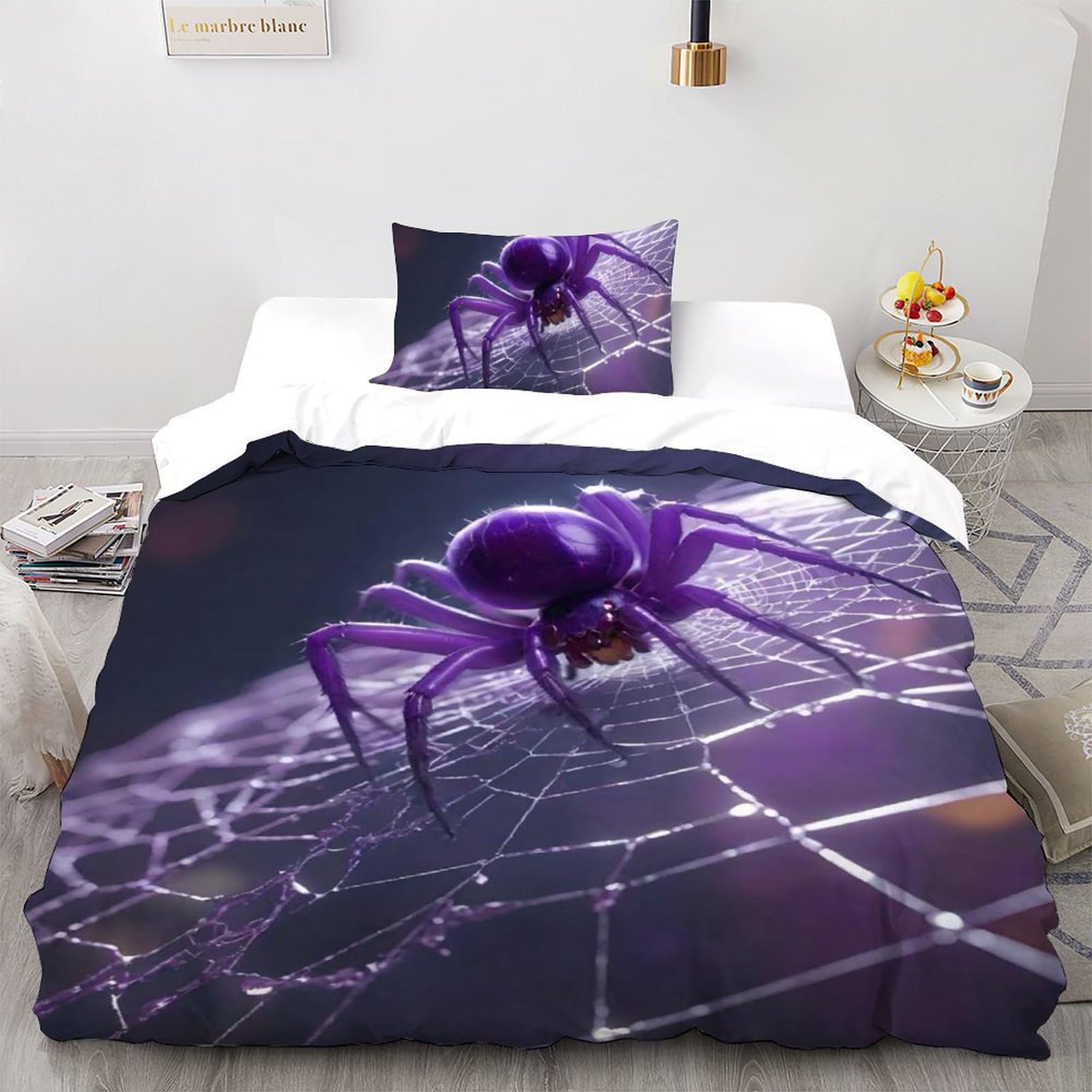 Housse de couette araignée en peluche le cadeau idéal imprimé 3D pour lit fille single