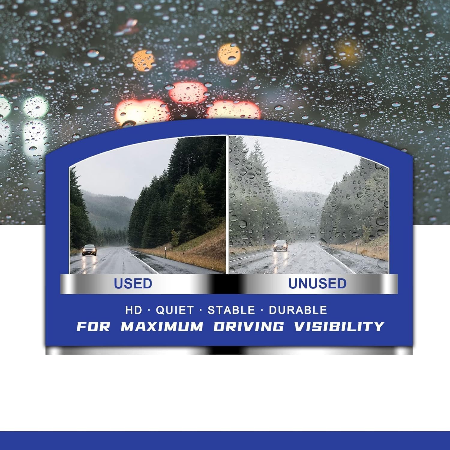 Automotive Replacement Windshield Wiper Blades for Mercedes-Benz E230 2007, Quiet and Durable Windshield Wiper Blades Stable Car Wiper Blades