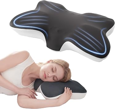 SLEEP ZONE Butterfly Memory Foam Pillow Cool with 2 Heighted Normal Thin