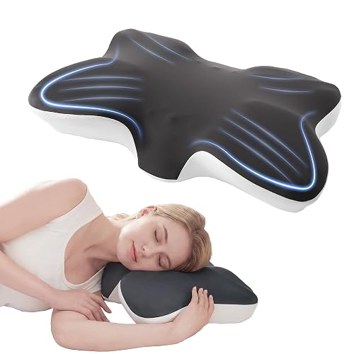SLEEP ZONE Butterfly Memory Foam Pillow Cool with 2 Heighted