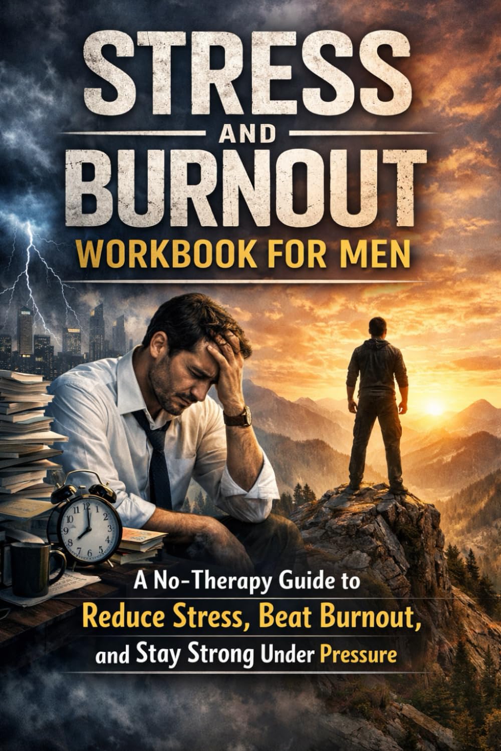 Stress and Burnout Workbook for Men: A No-Therapy Guide to Reduce Stress, Beat Burnout, and Stay Strong Under Pressure
