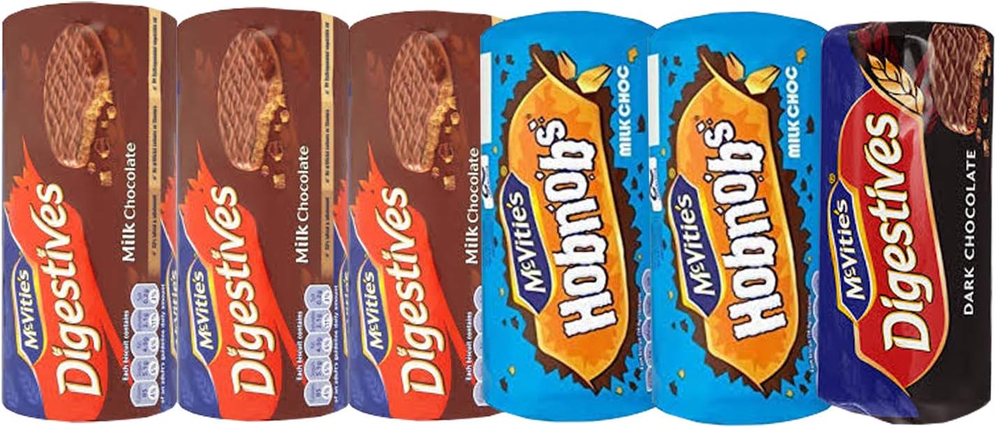 Mixed Assortment of McVitie's Milk Chocolate Digestives, Dark Chocolate