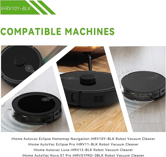 3400mAh Vacuum Battery Replacement for iHome Autovac iHRV10Y-BLK iHRV11-BLK iHRV12-BLK, for iHome AutoVac Nova S1 Pro iHRVS1PRO-3BLK Robot Vacuum Cleaner with Tools