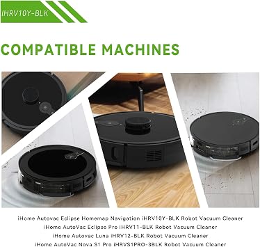 3400mAh Vacuum Battery Replacement for iHome Autovac iHRV10Y-BLK iHRV11-BLK iHRV12-BLK, for iHome AutoVac Nova S1 Pro iHRVS1PRO-3BLK Robot Vacuum Cleaner with Tools