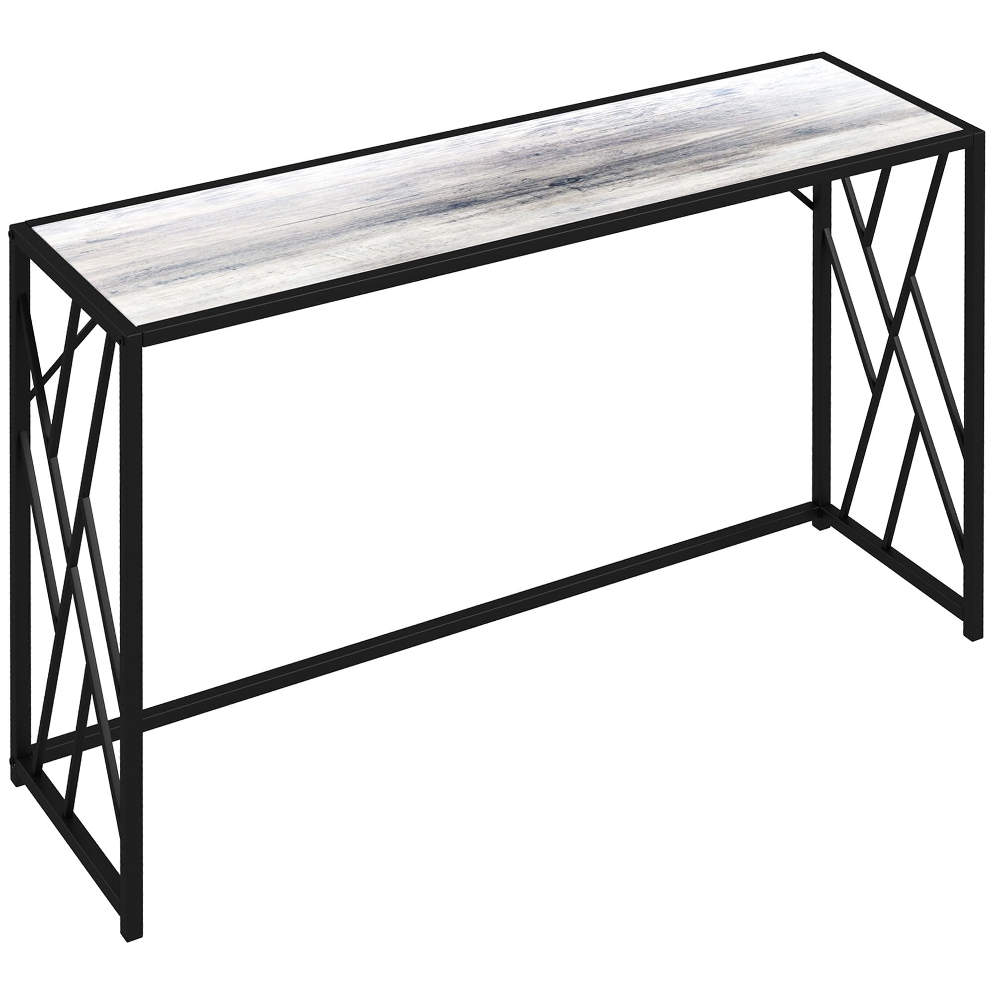 HOMCOM Console Table Industrial Sofa Table Metal Frame Hallway 120 cm Grey