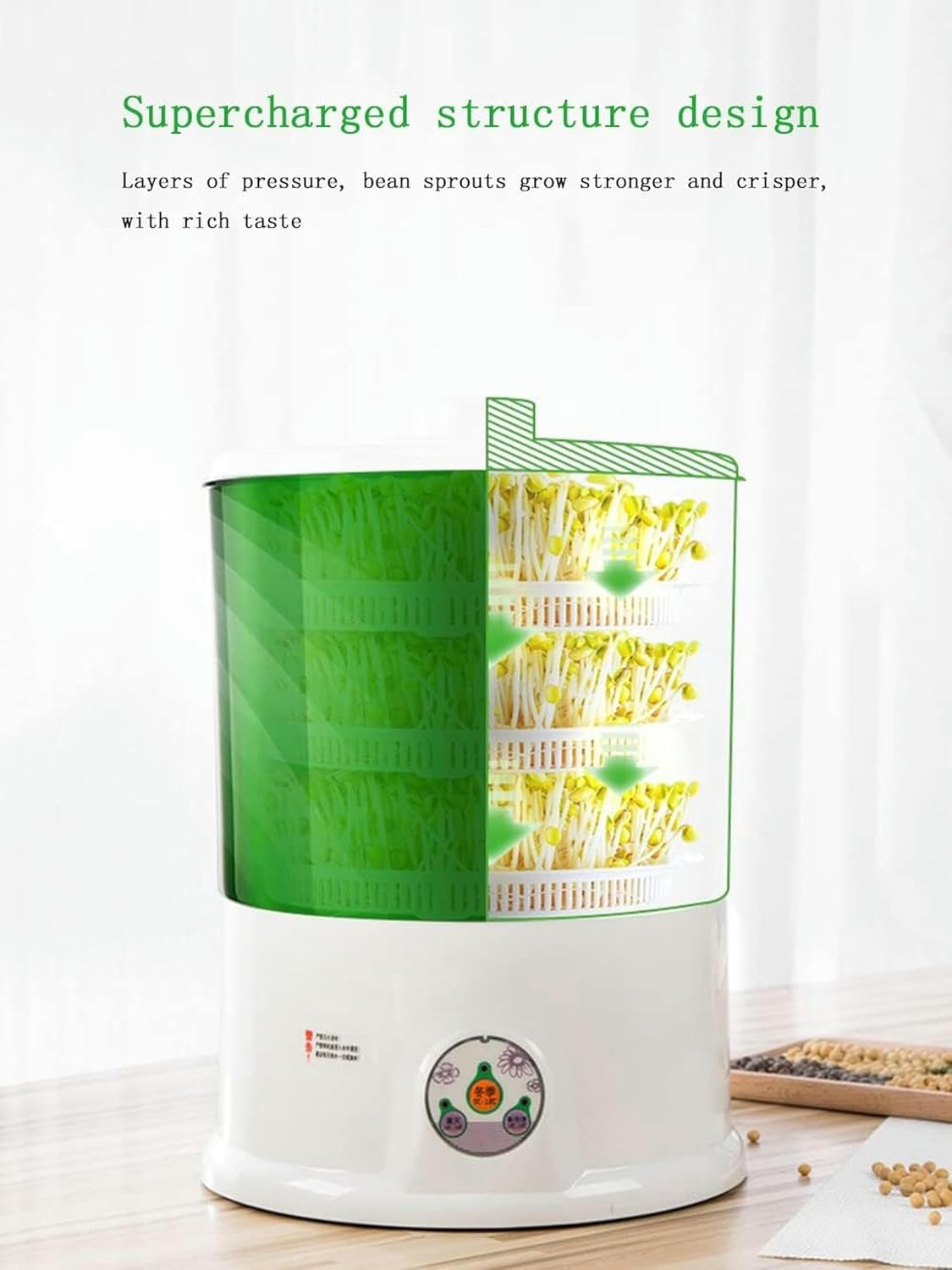 Automatic Seed Germination kit, Intelligent Control Electric Bean Sprout Machine Home Kitchen Cereal Seed Planter-1/