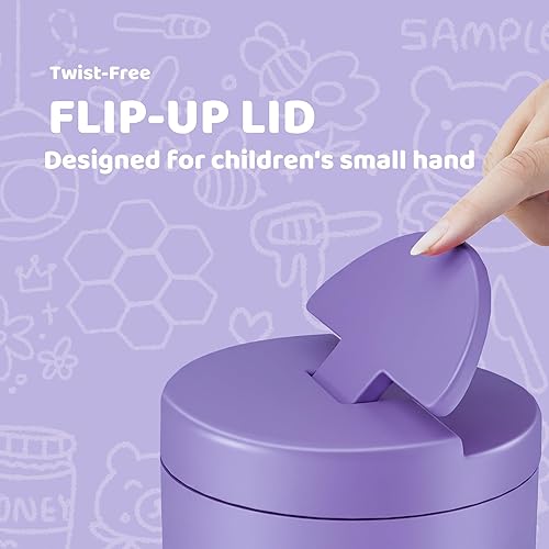 Vista 15 de Termo de sopa de 12 onzas para comida caliente para niños, tarro de comida aislado al vacío, termo de sopa sin torsiones para comida caliente