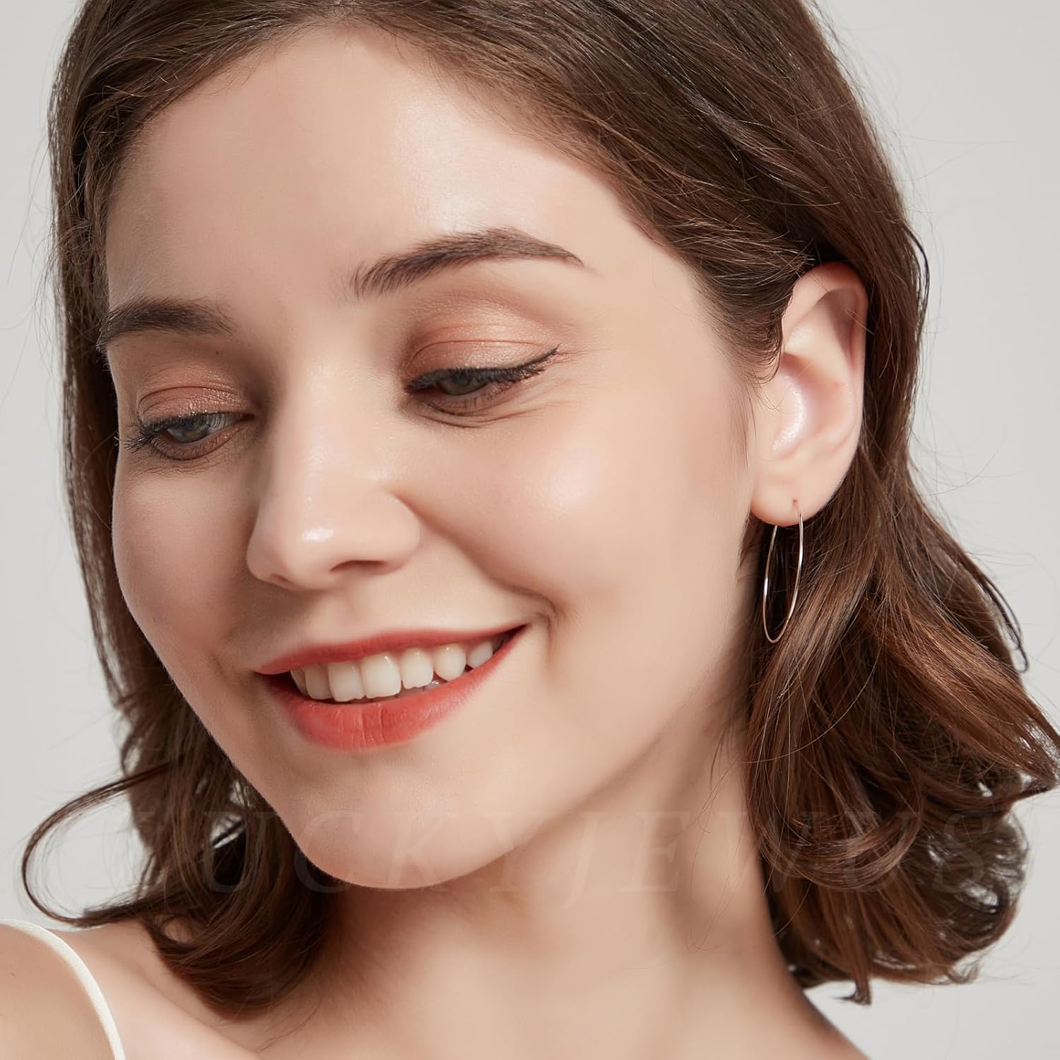 Solid 925 Sterling Silver Thin Hoop Earrings for Women, Hypoallergenic Lightweight Everyday Earrings - Image 4