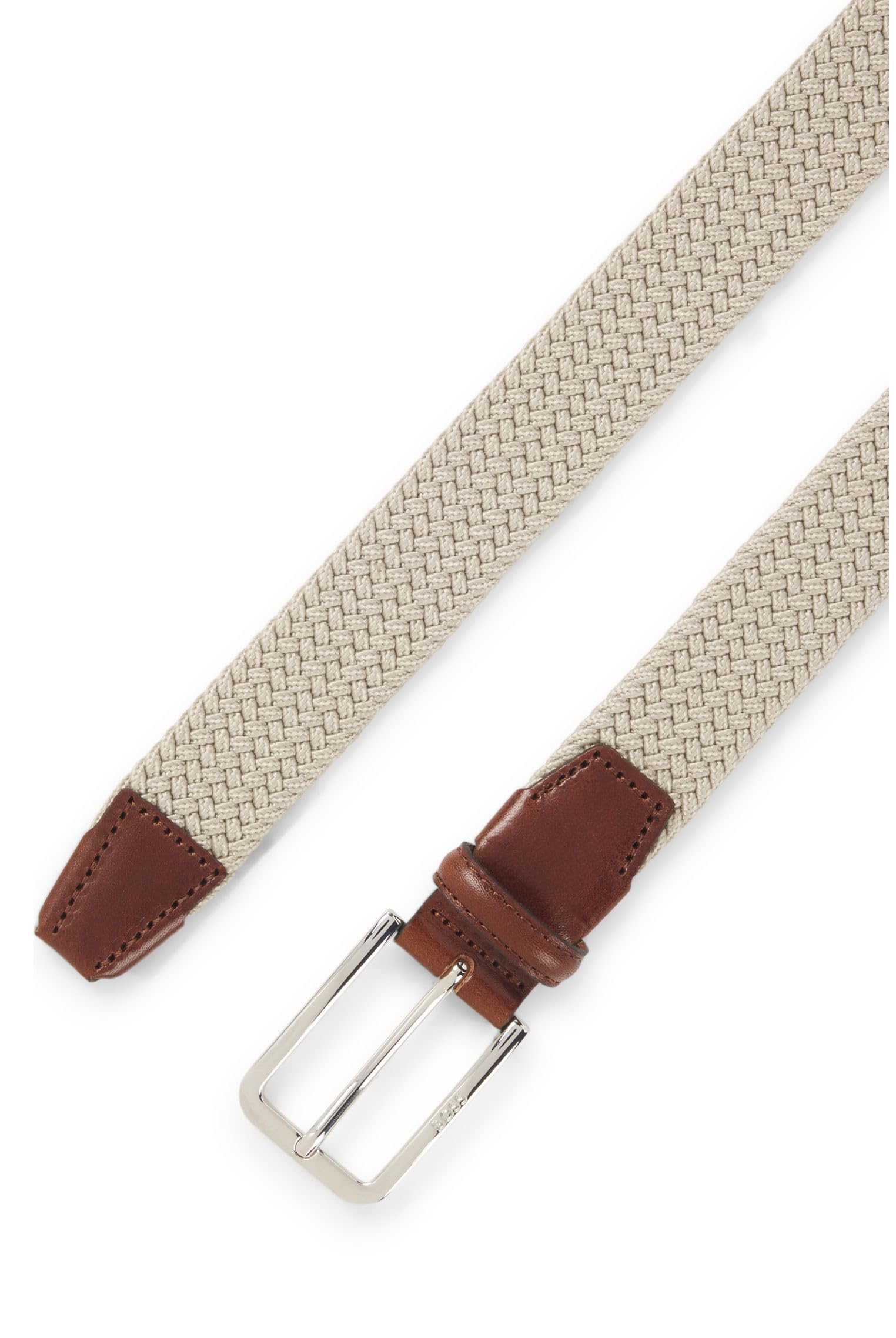 BOSS Herren Clorio Sz30 Webgürtel mit Leder-Details