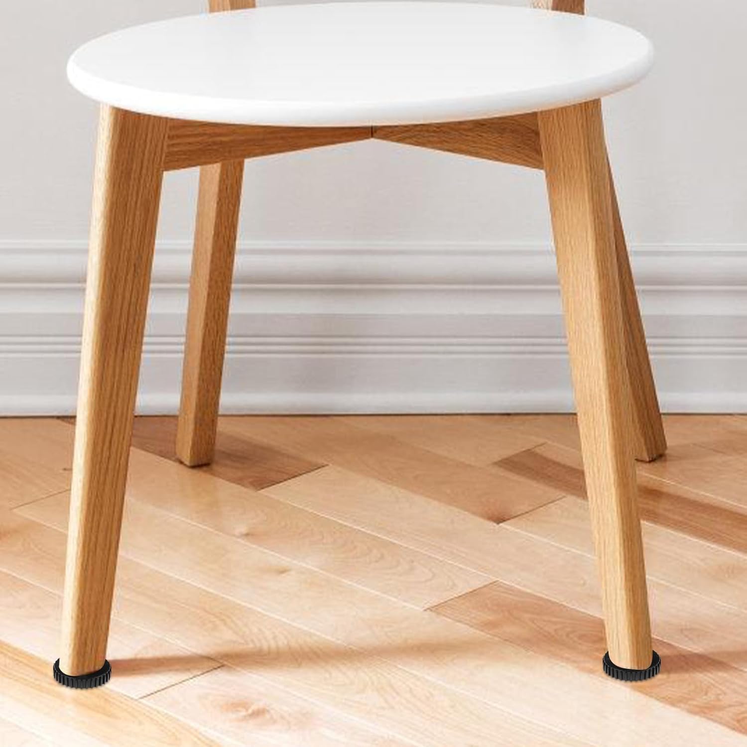 Generic 12pcs M8 Threaded Furniture Leveling Feet Anti-Skid Plastic Pads Adjustable Shock Absorbers for Chairs and Tables Floor Protectors