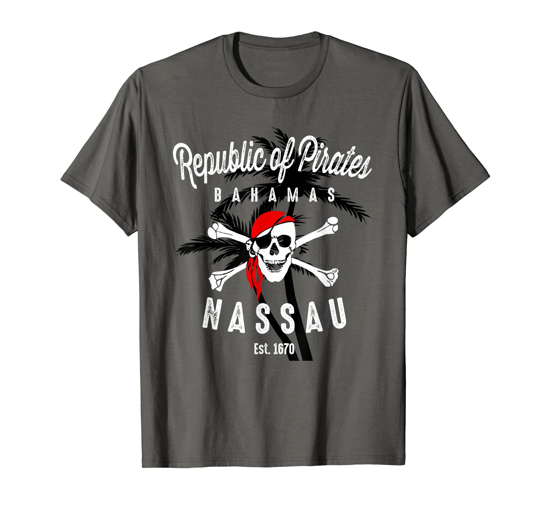 PiratenkultRepublic Of Pirates Nassau Bahamas Vintage Summer T-Shirt for Men Women Girls KidsOEKO-TEX STANDARD 100