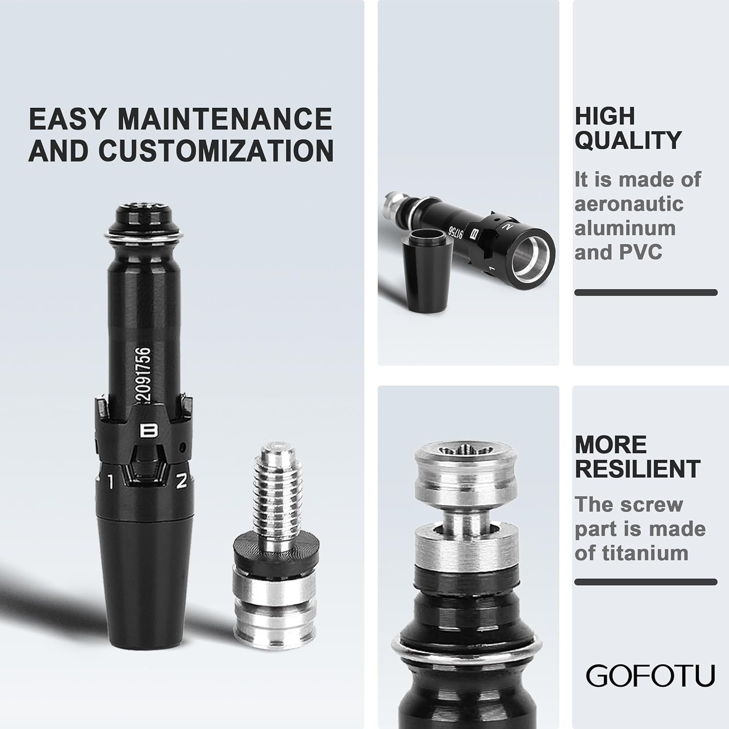 Golf 3pcs .335 Shaft Adapter Sleeve Compatible with GT2 GT3 GT4 TSR2 TSR3 TS2 TS3 TS4 TSi2 TSi3 TSR2 917/915/913D Driver