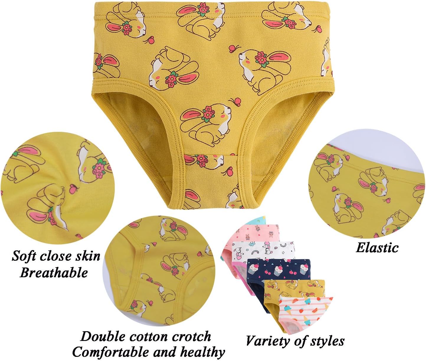 Boboking Soft Cotton Underwear Toddler Girls'Briefs Soft Undies - Image 2