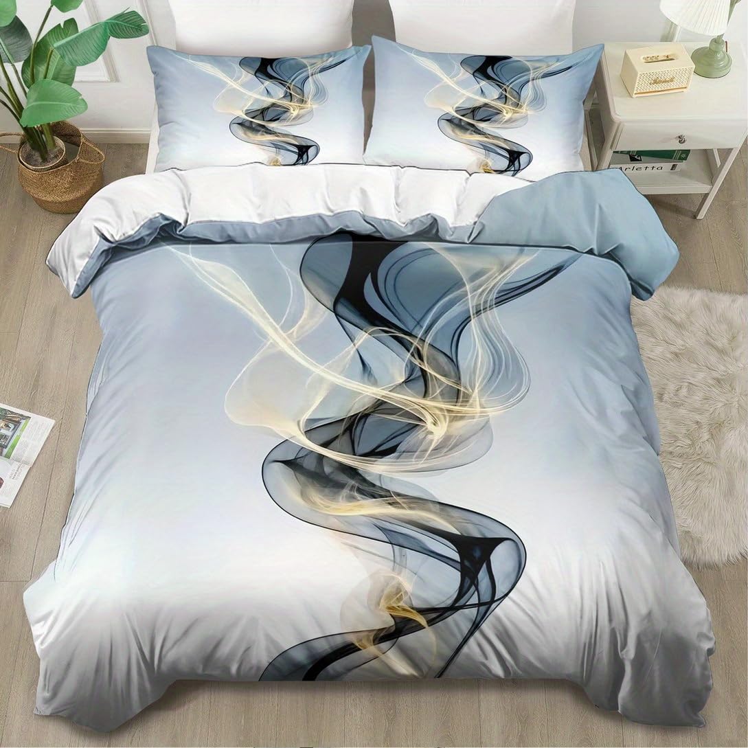 Housse de couette polyester lavable en machine parure de lit imprimée 230x260cm
