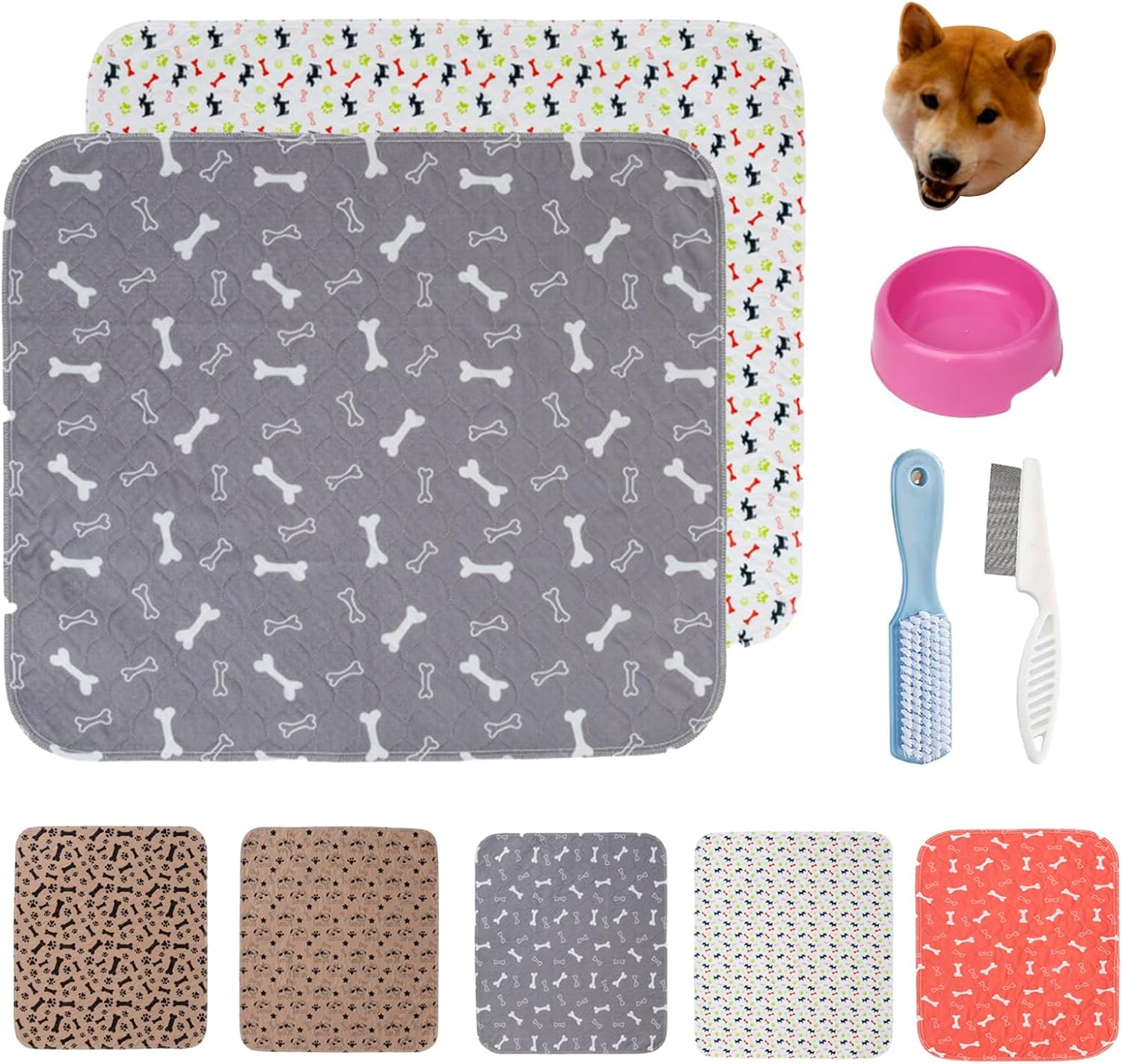 We are Puppy Pad Pheromone Pee Pads for Dogs - Reusable & Washable Puppy Training Pads with Attractant, Super Absorbent, Quick-Dry & Leak-Proof (H+B.GT, 31.5*35.4)