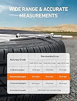 Vista 4 de AstroAI Manómetro de presión de neumáticos de lápiz, paquete de 2 (10-75 PSI, 10-120 PSI ± 2% de espacio), tapas de válvula con estuche, cuerpo
