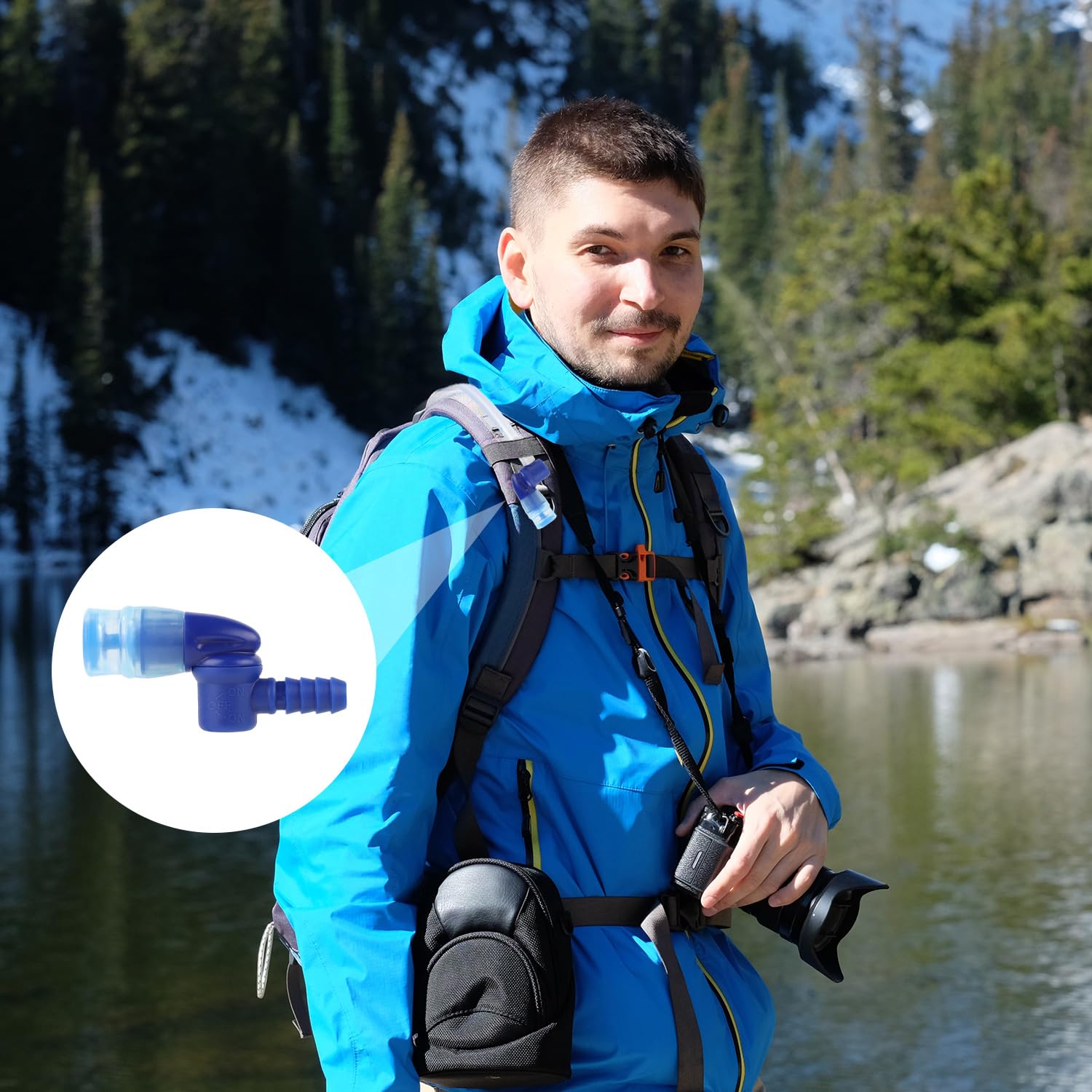 3pz Valvola di Ricambio per Morso per Camelbak, Ricambio per Bocchino per Camelbak Parti di Ricambio per Valvola del Pacchetto di Idratazione per Camelbak e Osprey Sacca di Idratazione (Blu)