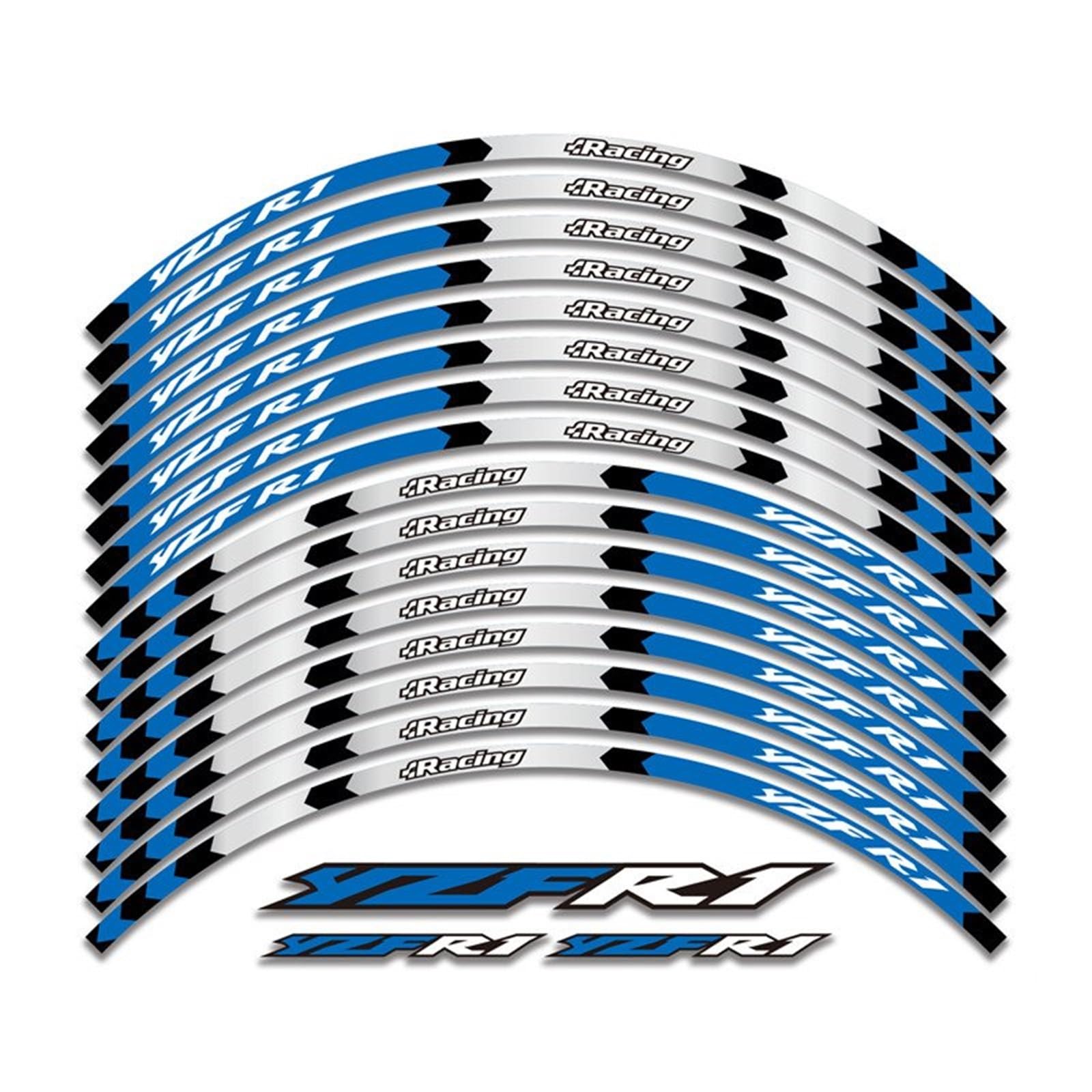 Decorative Stickers Reflective Motorcycle Wheel Sticker Motocross Rim Stripe Decals for Y-AMAHA YZF R1