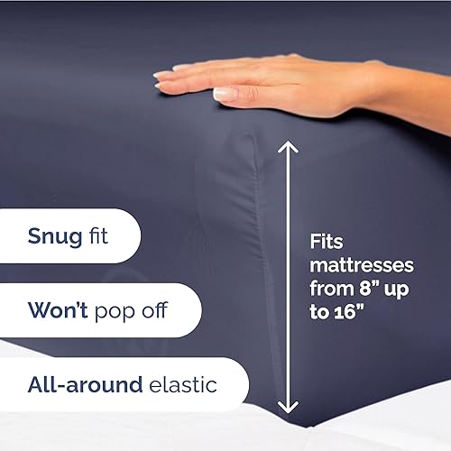 Vista 1770 de Juego de sábanas de 4 piezas tamaño king, extrasuaves, transpirables y refrescantes con esquinas profundas, sábanas de fácil ajuste y sin arrugas