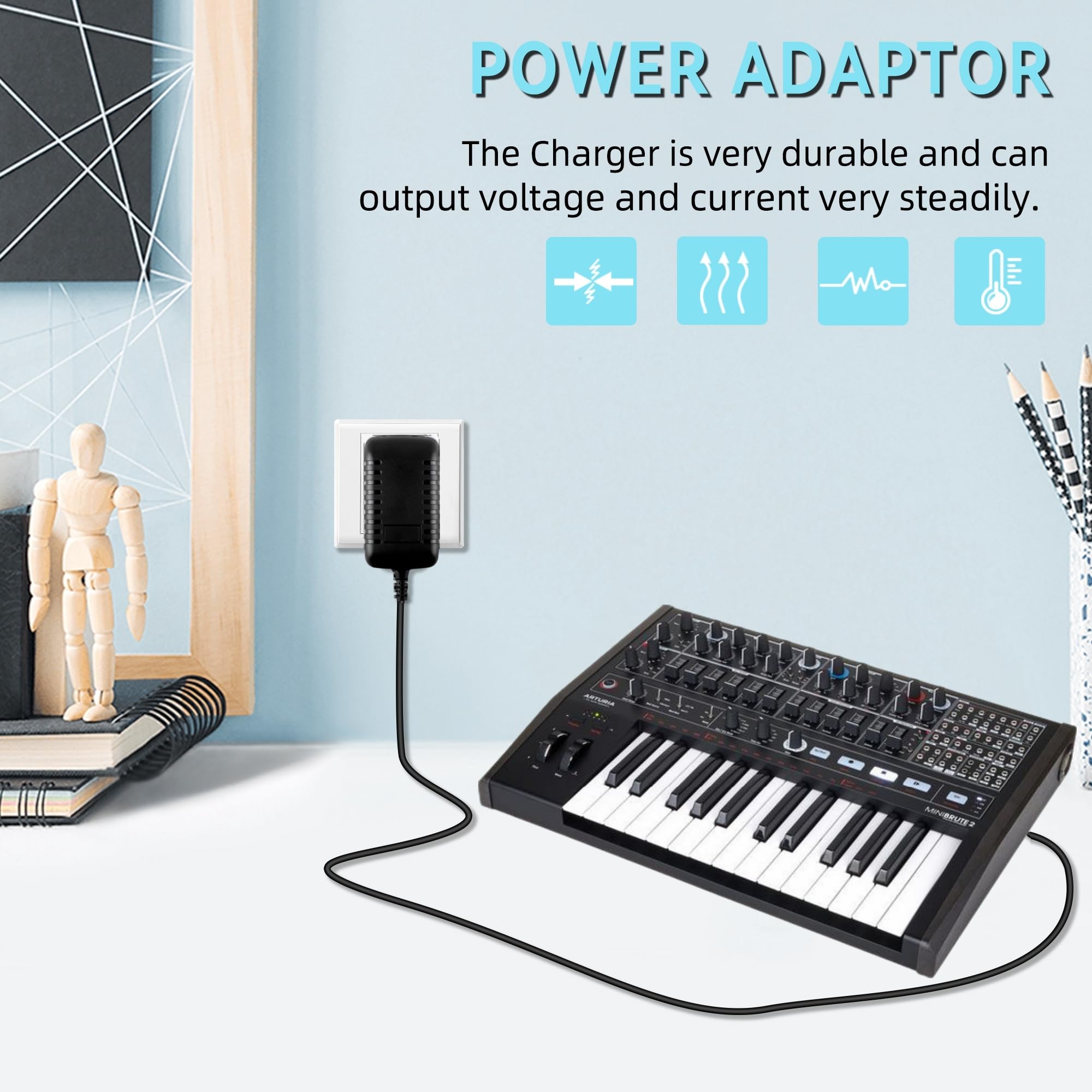 Amazon.com: SLLEA 12V 1A AC/DC Power Supply for Arturia MiniBrute