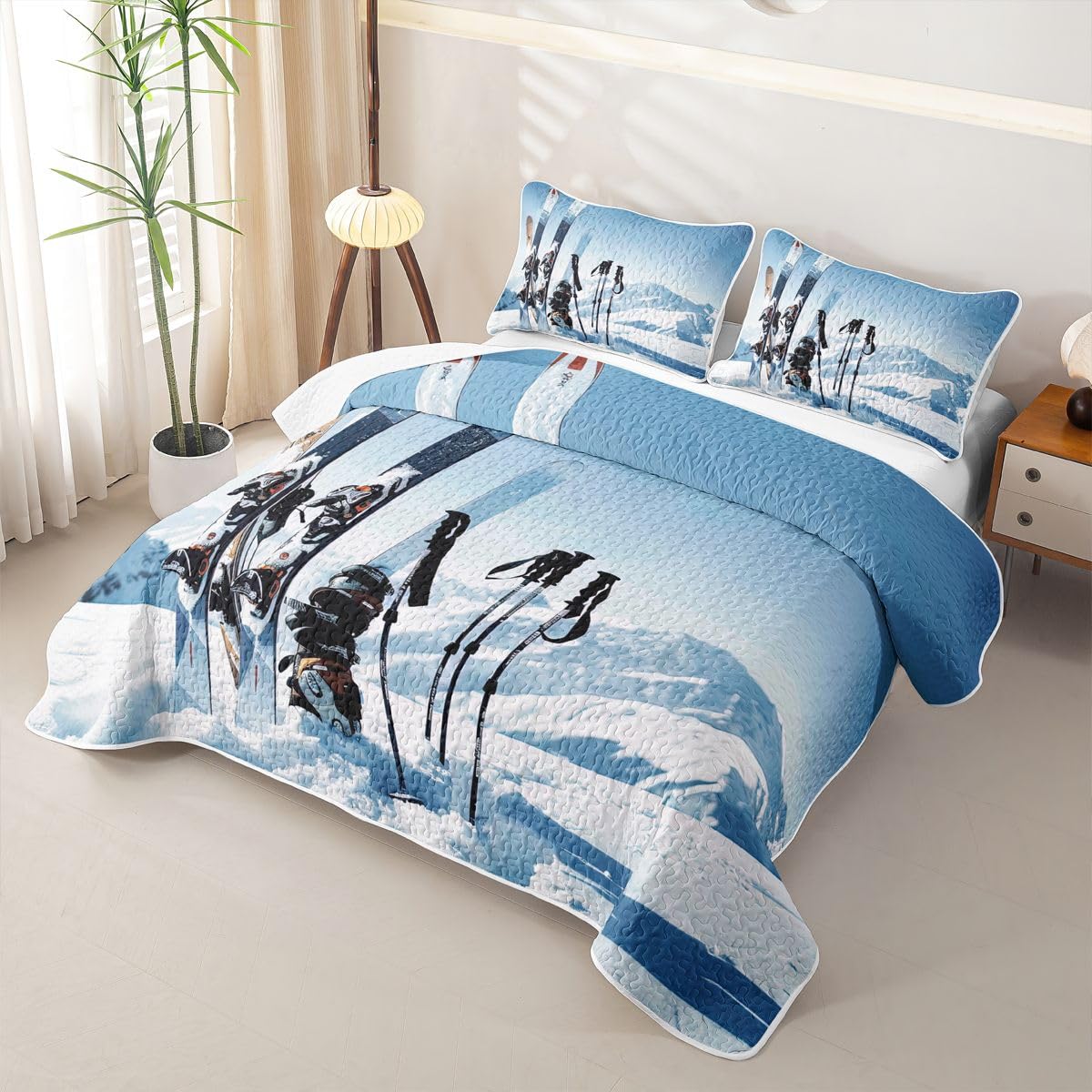 Homewish Ski 220x240cm Steppdecke