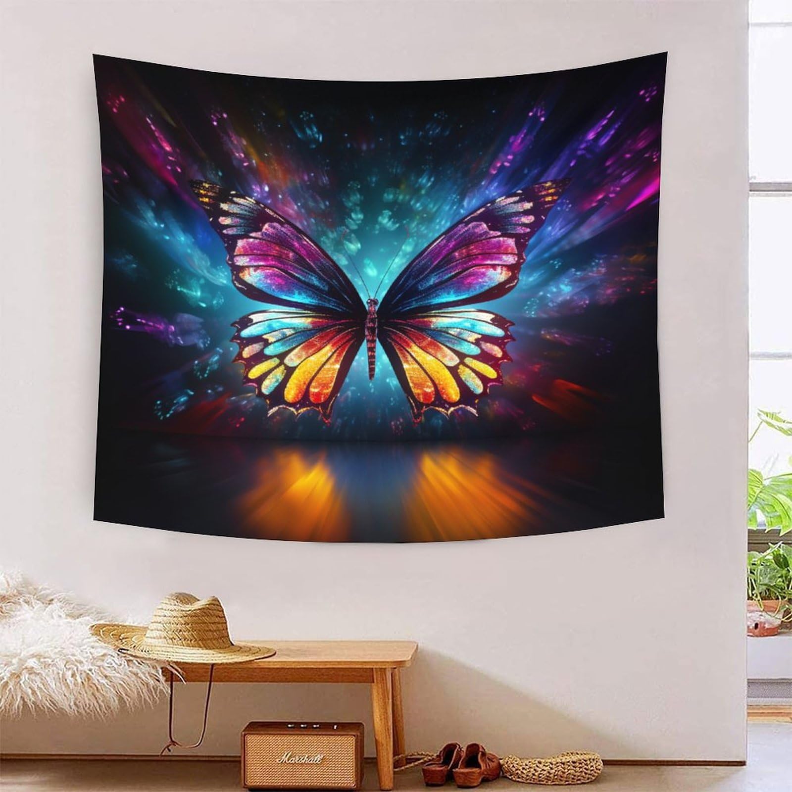 Tapiz de pared con estampado 3D de mariposas para decorar tu salon de 150x200 cm 7