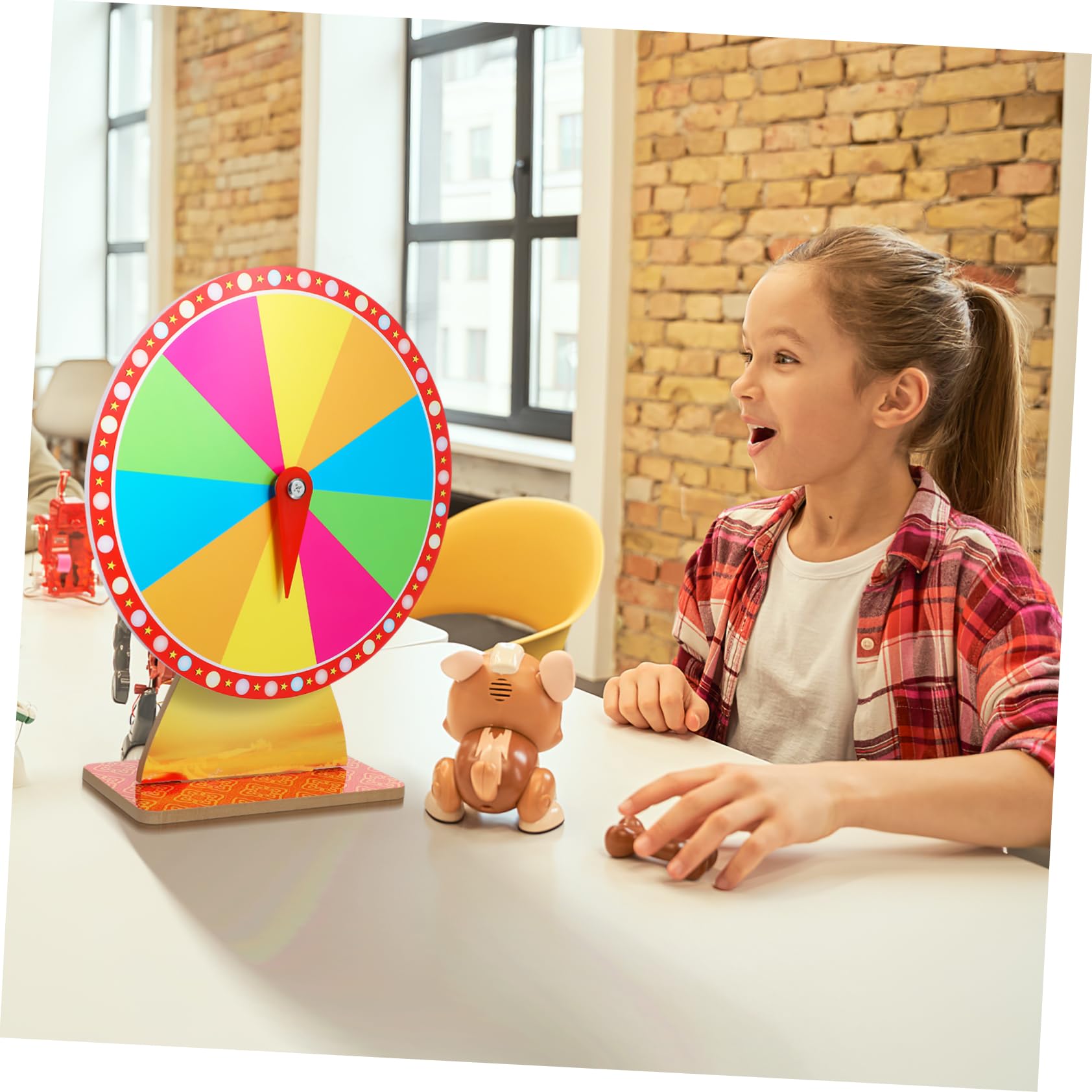 Ruota Della Roulette 10 Slot in Plastica Colorata, Ruota Da Gioco Portatile Per Feste e Carnevali, Accessorio Per Gioco Da Tavolo Per Ragazzo Ragazza e Adulti