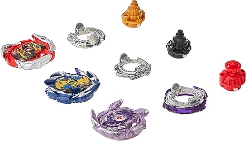 BEYBLADE Burst Surge Speedstorm Thunder Threat Paquete de 3 - Kolossal Fafnir F6 Spear Dullahan D6 Brave Roktavor R6 Battling Game Top Toys