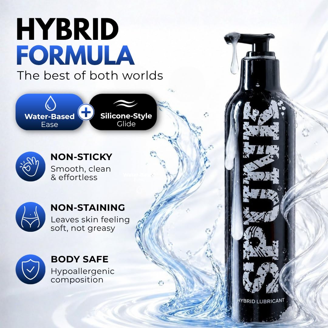 SPUNK - Hybrid lubricante - lubricante de silicona a base de agua - se asemeja a la apariencia de la lubricación natural del cuerpo - 3x236ml