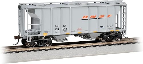 Bachmann Trenes - Tolva cubierta de dos bahías PS-2 - Versión tardía - BNSF #405648 - Gris - Escala HO