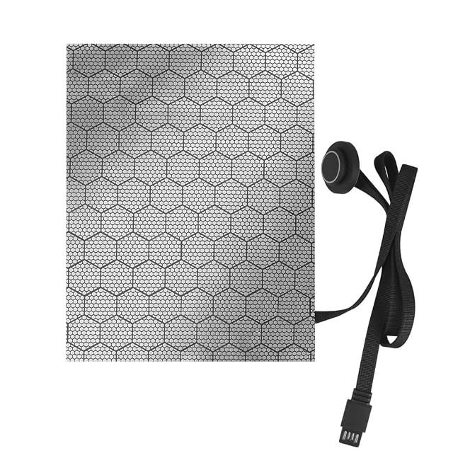 Alfombra calefactora Reptiles, 20 x 15 cm, alfombra térmica USB de grafeno, ajustable a 3 niveles 35-55 ℃