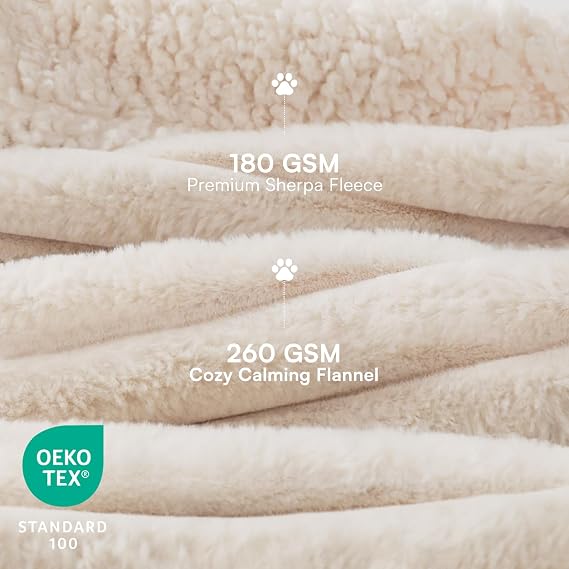 Luciphia Waterproof Dog Blanket, Washable Reversible Flannel Pet Throw