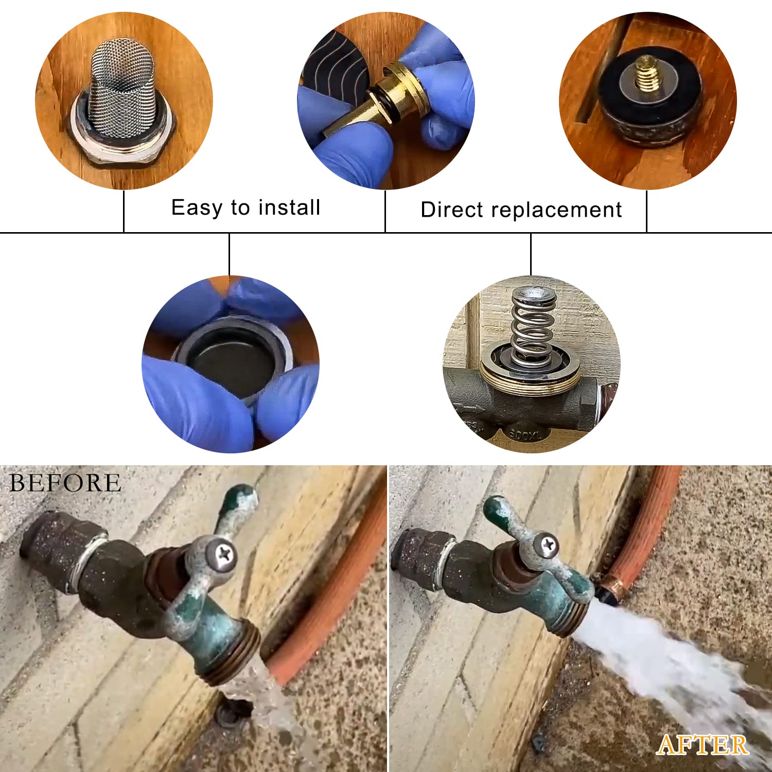 Los kits de reparación RK34-600XL se adaptan a la válvula de reducción de presión de la serie 600 RK34-600 se adapta a los 3/4 "600 y sin plomo 600XL