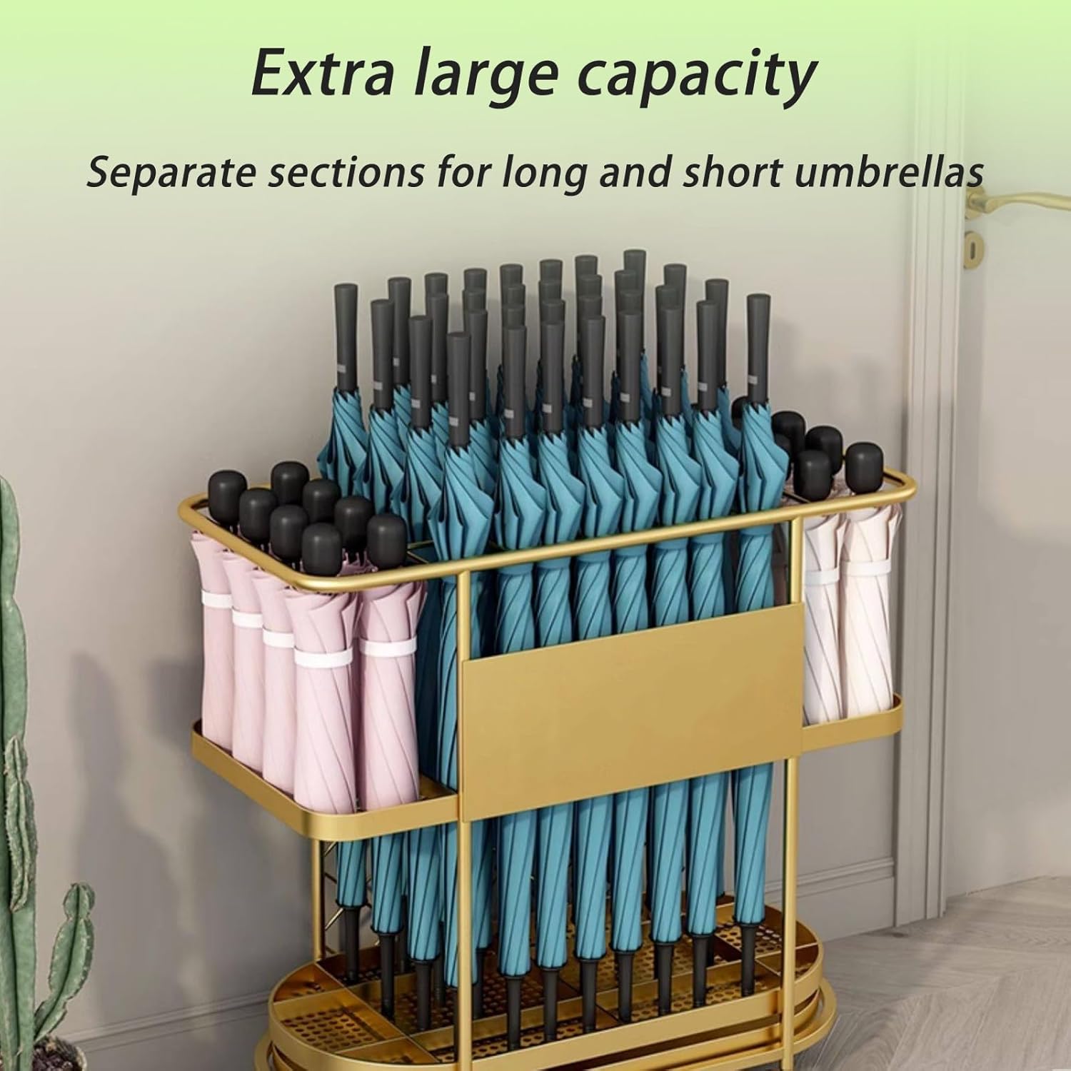 Metal with Removable Drip Tray 360° Swivel Wheels nizer for Hotels Offices and Home Use (d)