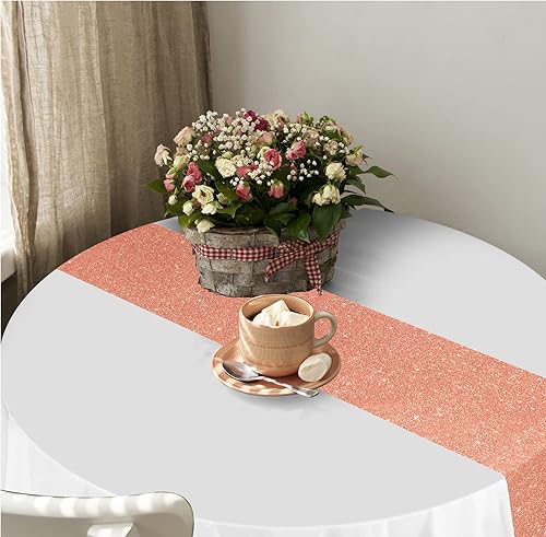 Miniatura 4 de Remagr Mantel redondo de plástico de 84 pulgadas, desechables, para Navidad, boda, cumpleaños, decoración de jubilación (blanco, oro rosa)