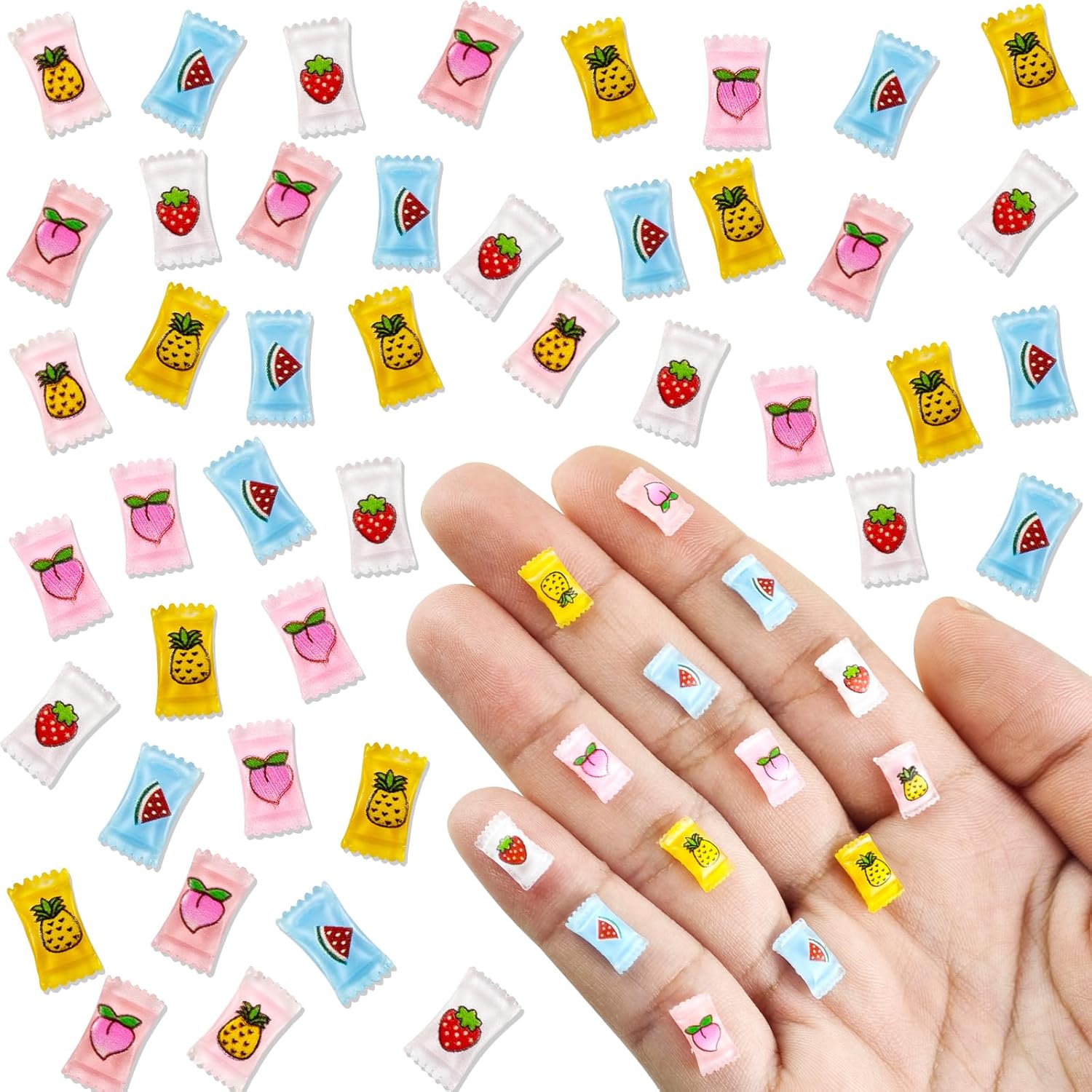 Amazon.com: WOZADU 200 PCS Mini Resin Candy Figures for Crafts Tiny ...