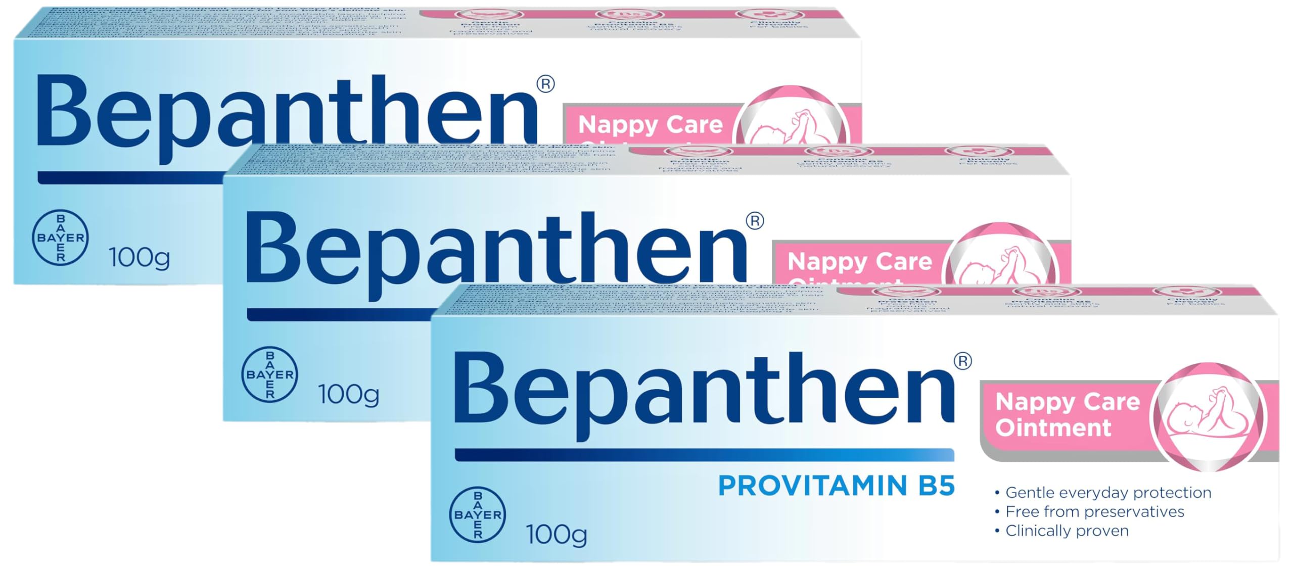 Bepanthen Nappy Care Ointment | Nappy Cream with Provitamin B5 | Suitable for Newborns Skin, 100 g (Packing May Vary). — view 15