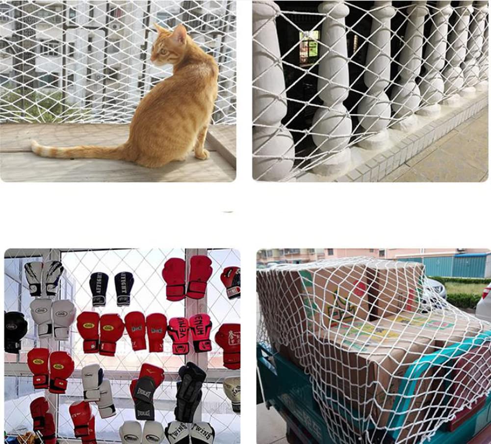 Red de seguridad para gatos para balcón y ventana, red de protección para mascotas a prueba de desgarros, valla de escalada al aire libre para gatos, protector de cuerda tejida para escaleras y