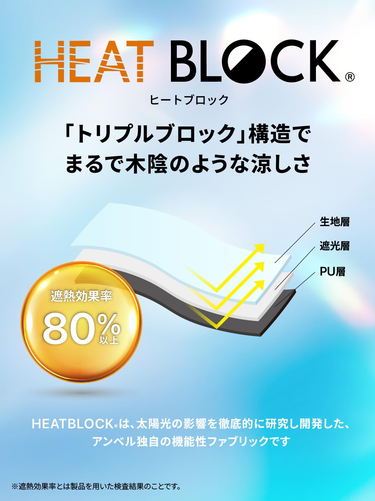 [AMVEL]アンベル 折りたたみ傘 VERYKAL HEATBLOCK 秒速プリーツ 形状記憶 たたみやすい 自動開閉 晴雨兼用 日傘 100%遮光 UVカット 遮熱 耐風 使用時直径約98cm 6本骨 軽量 約210g 男女兼用 A1102 - 5