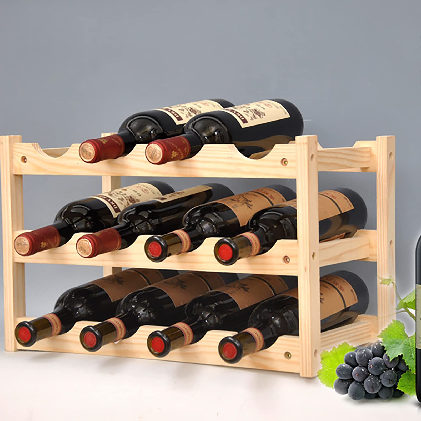 Rusticwine Rack Wine Racks Countertop Wine Bottle Holder For
