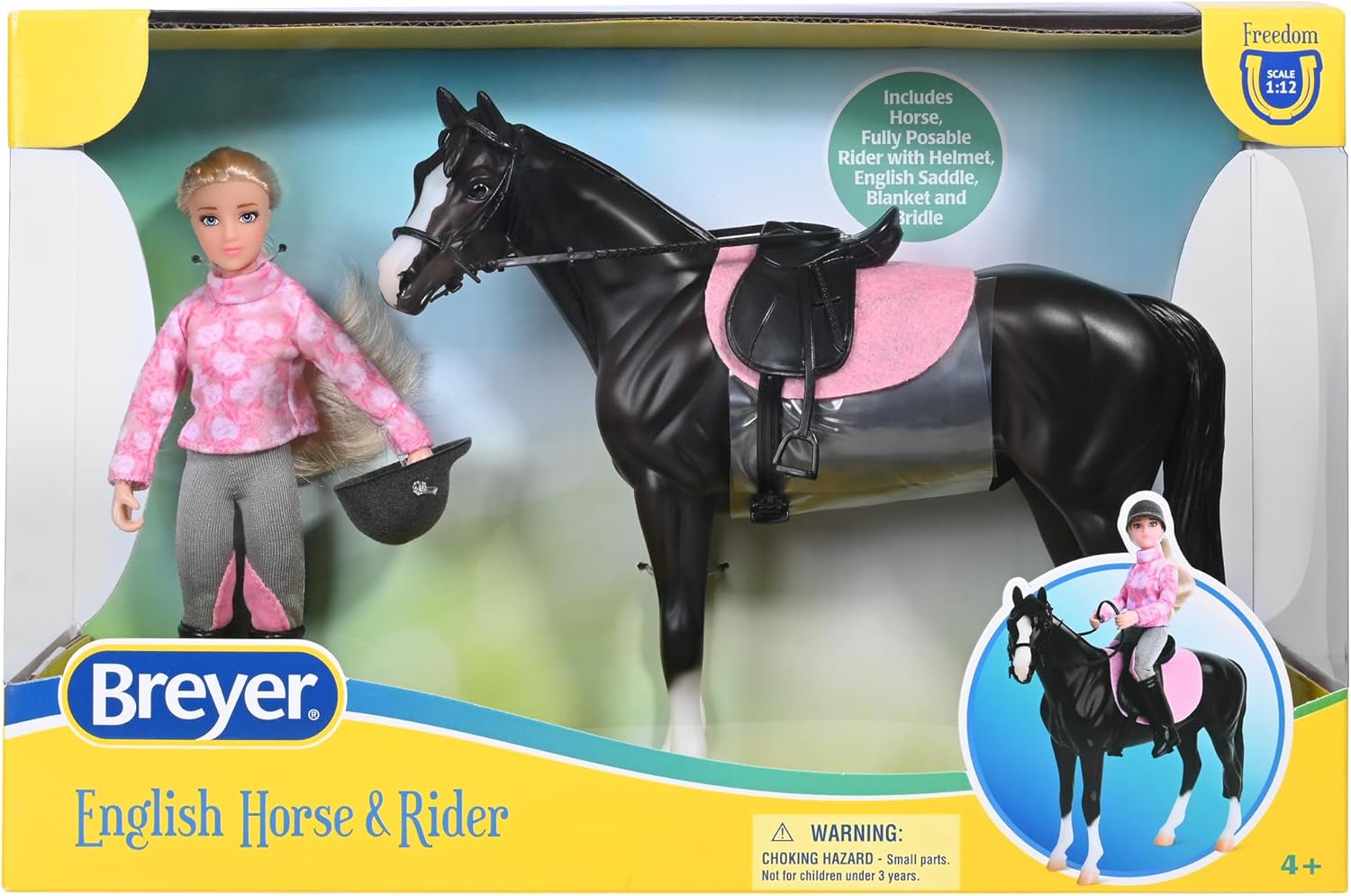 Breyer Freedom Series English Horse and Rider Figurine - Premium 1:12 Scale Collectible Horse Toy - Educational Equestrian Gift for Girls and Collectors - Model #61156 - Image 2