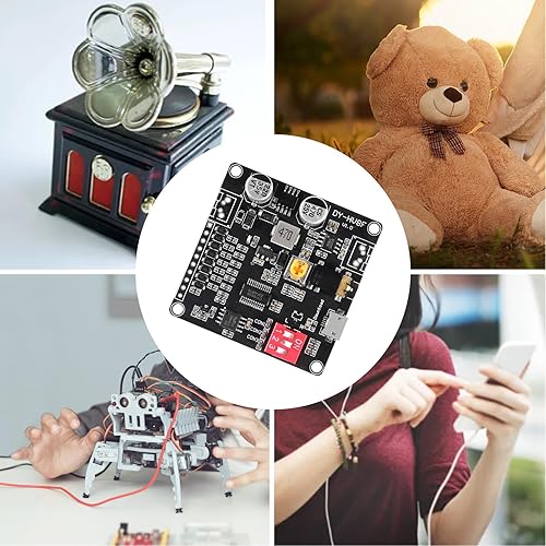 Miniatura 8 de 2 unids tablero de módulo de reproducción de voz MP3 reproductor de música 20 W 12 V 24 V placa de sonido de alta potencia UART ES amplificador de