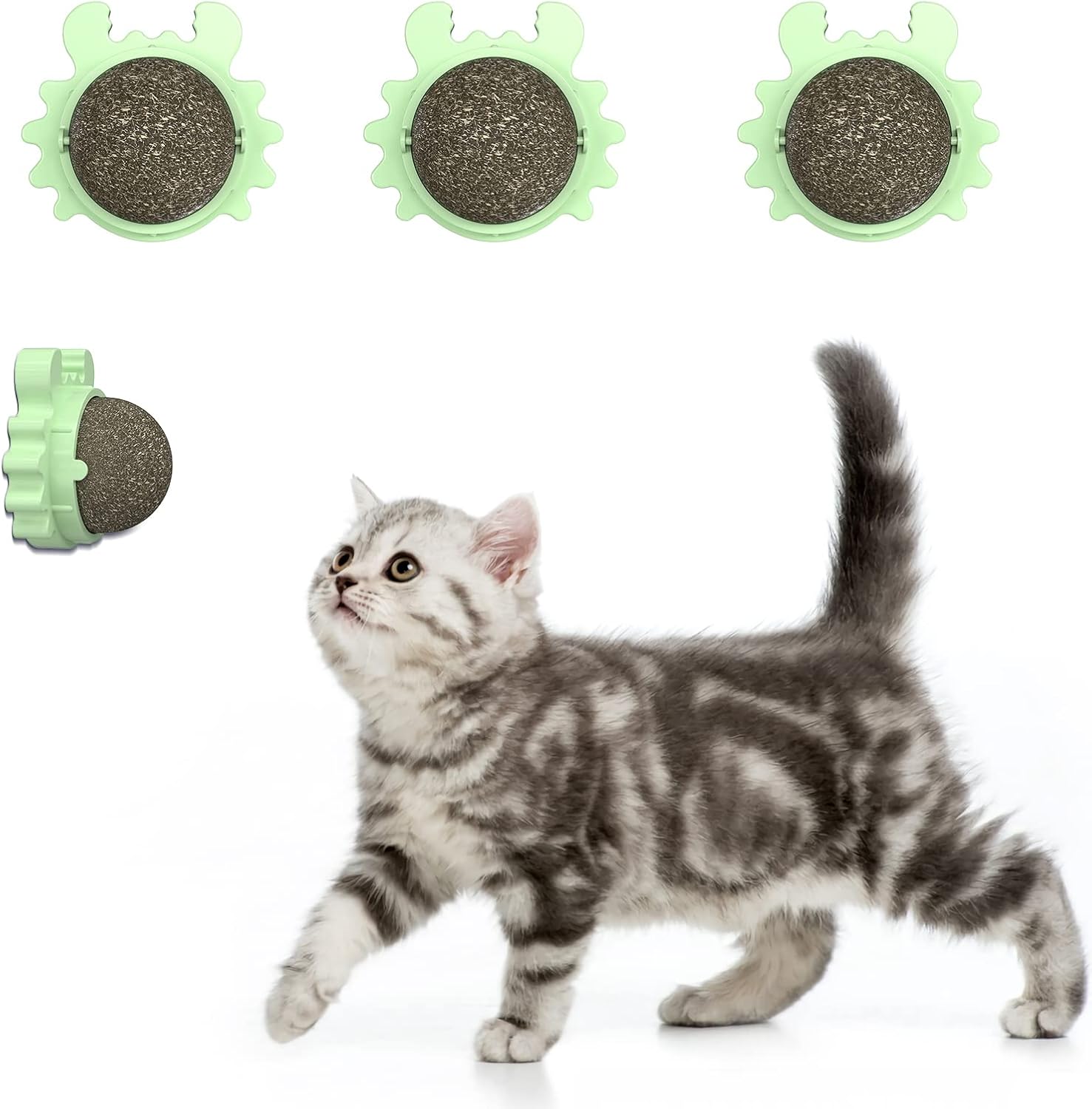 Catnip Balls for Cats Wall, 3 Pack Edible Catnip Ball Toys