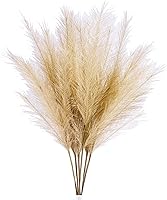 Vista 16 de UiiziC Hierba sintética de pampa seca y esponjosa, 6 piezas de 37.5 pulgadas, césped ascendente artificial para rellenos de jarrones, ramos