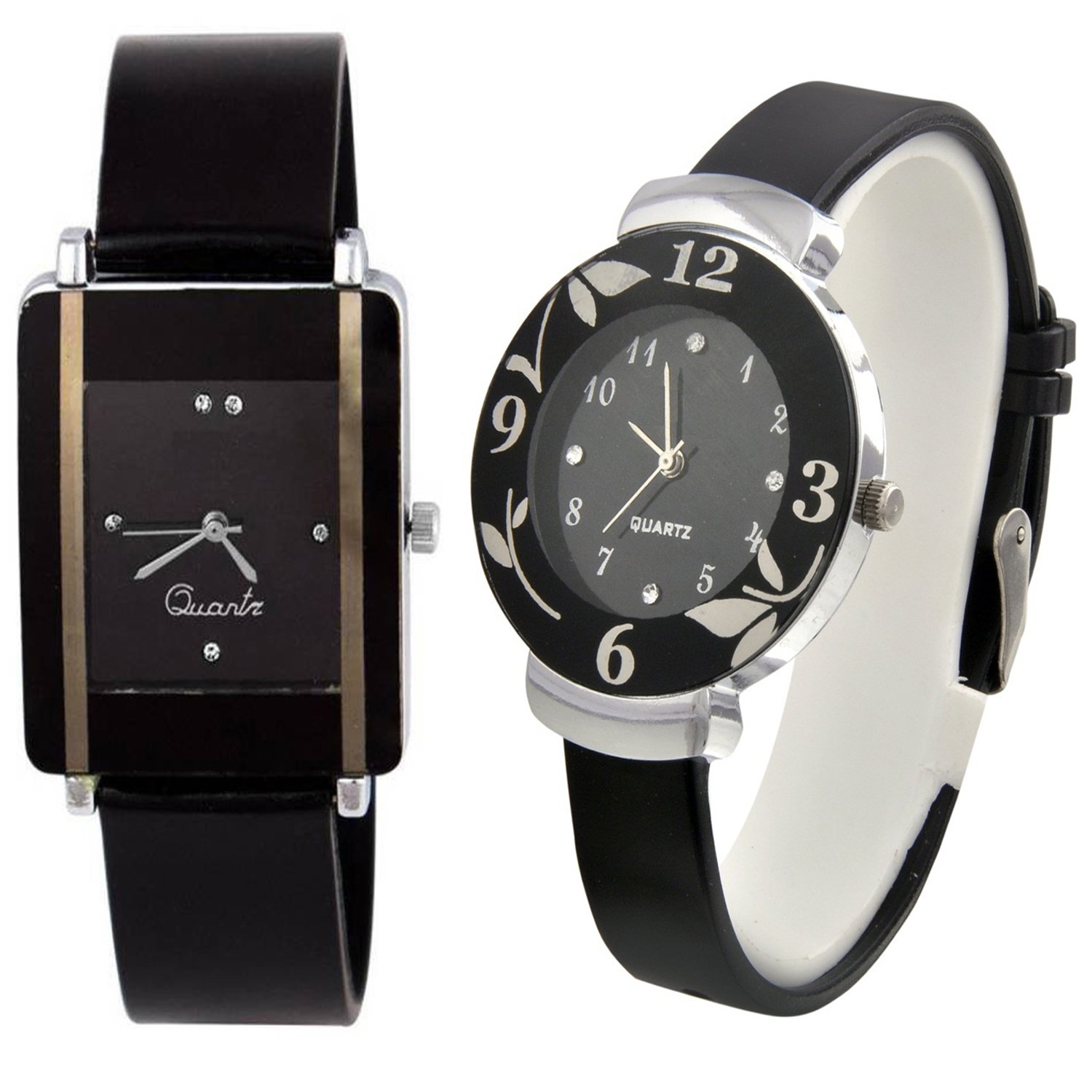 Rjcreation Analogue Black Dial Girls Watch (Black Dial Black Colored Strap) (Pack of 2) (B07B4K9S4L) Amazon Price History, Amazon Price Tracker