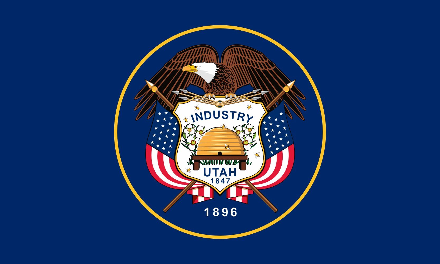 Ancien drapeau Utah cadeau passionné histoire USA collectionneur