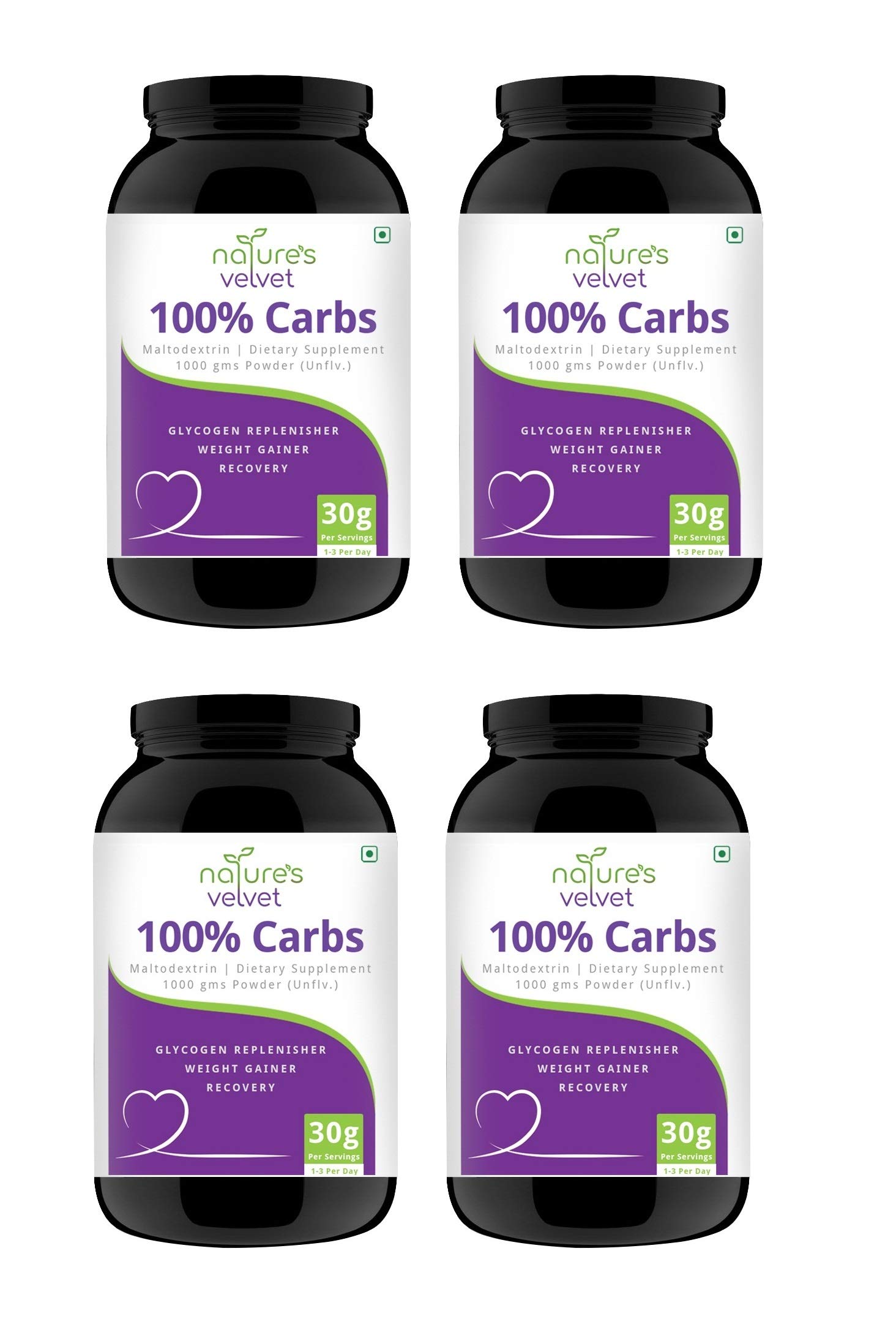 Natures Velvet Lifecare 100% CARBS, 2.2 lbs, Unflavoured for Weight Gain and Energy - Pack of 4 (B072XBZ8T6) Amazon Price History, Amazon Price Tracker