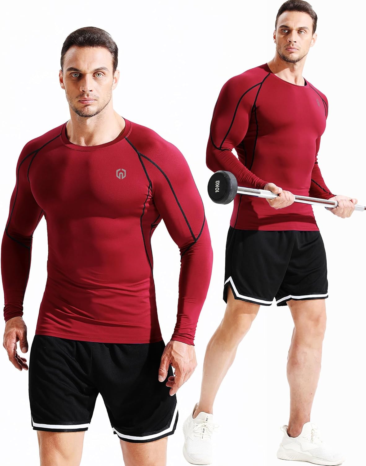 NELEUS Men's 3 Pack Dry Fit Long Sleeve Compression Shirts Workout Running Shirts - Image 7