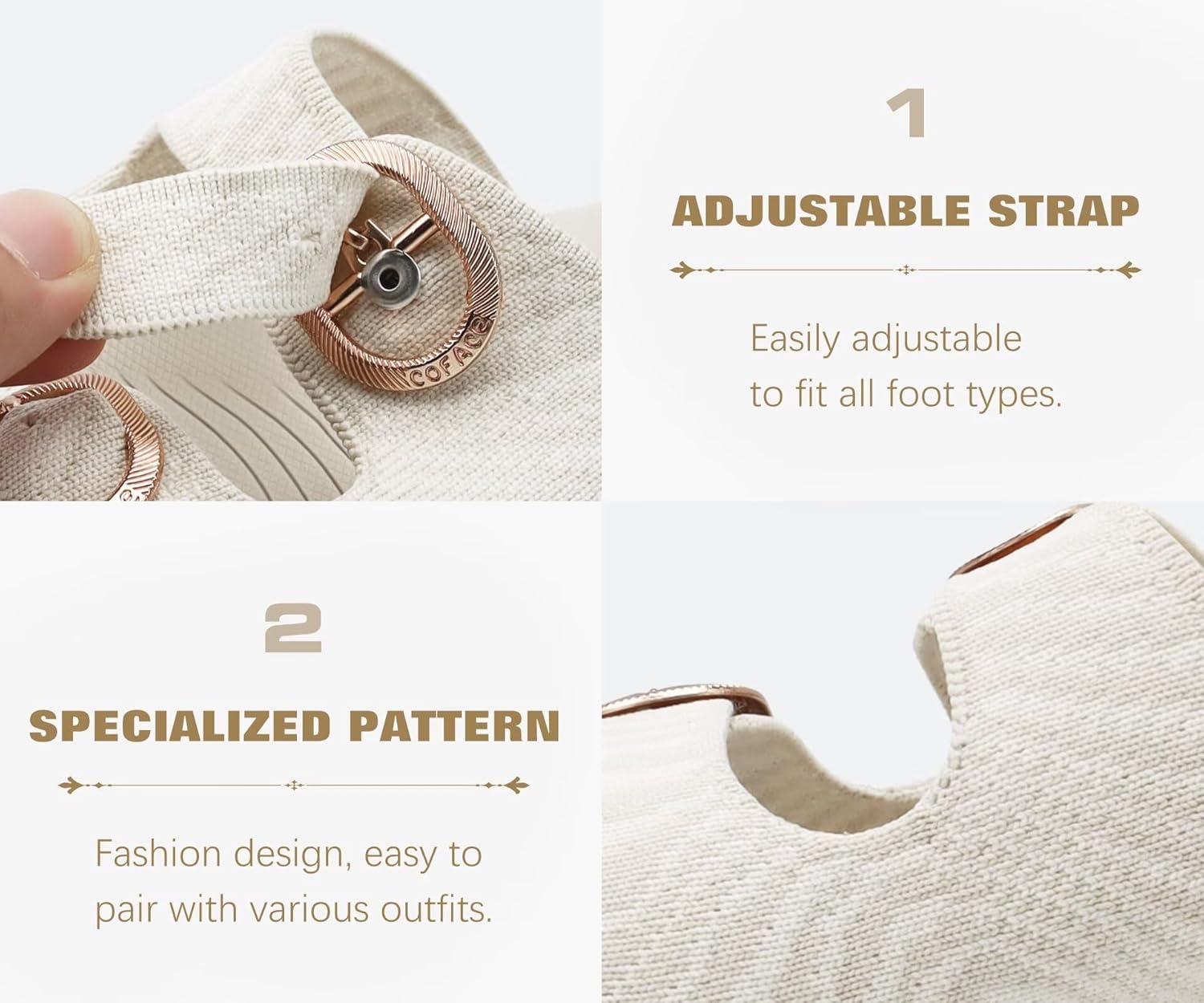 COFACE Womens Sandals Comfortable Orthopedic Orthotic Recovery Ladies Plantar Fasciitis Walking Cushioned Cloud Slip On Slides for Woman - Image 5