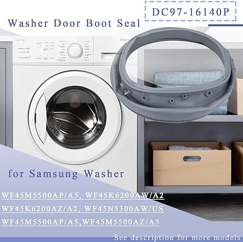 Miniatura 9 de Junta de sello de arranque de puerta para lavadoras LG WM3570HVA LG WM3470HVA LG WM3770HWA LG WM3470HWA LG WM3570HWA